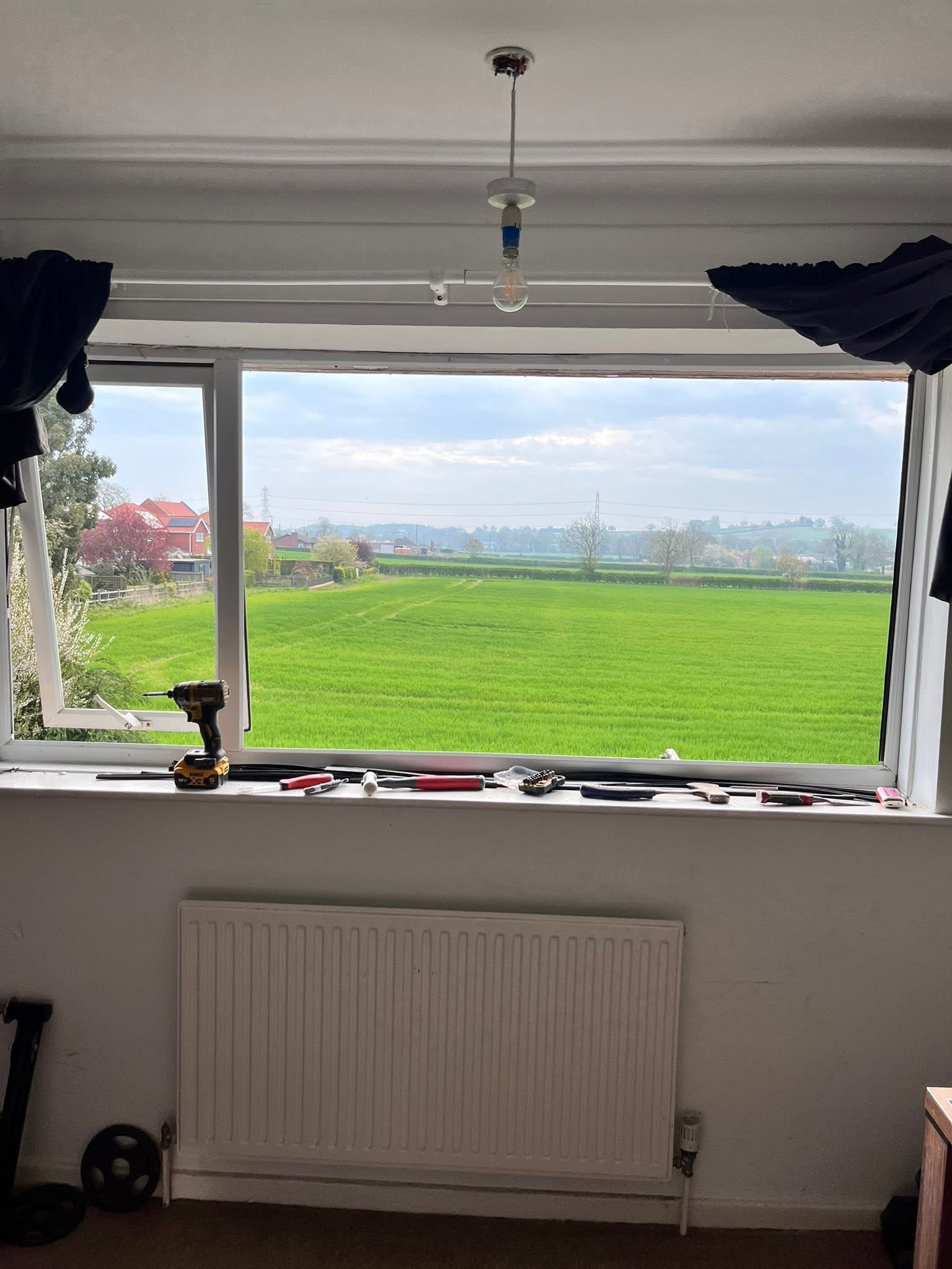 Clear double glazed window after replacement